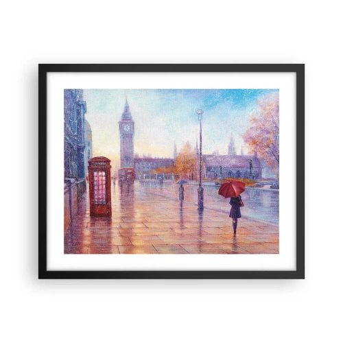 Poster in einem schwarzem Rahmen - Londoner Herbsttag - 50x40 cm