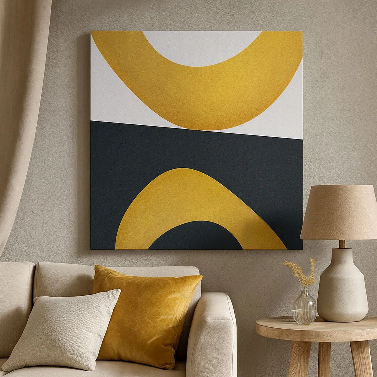 Bild auf Leinwand - Leinwandbild - Erstens: Gold - 30x30 cm