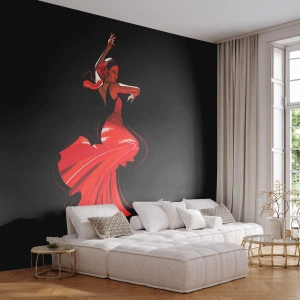 Selbstklebende Fototapete Deluxe Sticker - Der feurige Geist des Flamenco - Tänzer, Flamenco, Tanzen - 100x70 cm