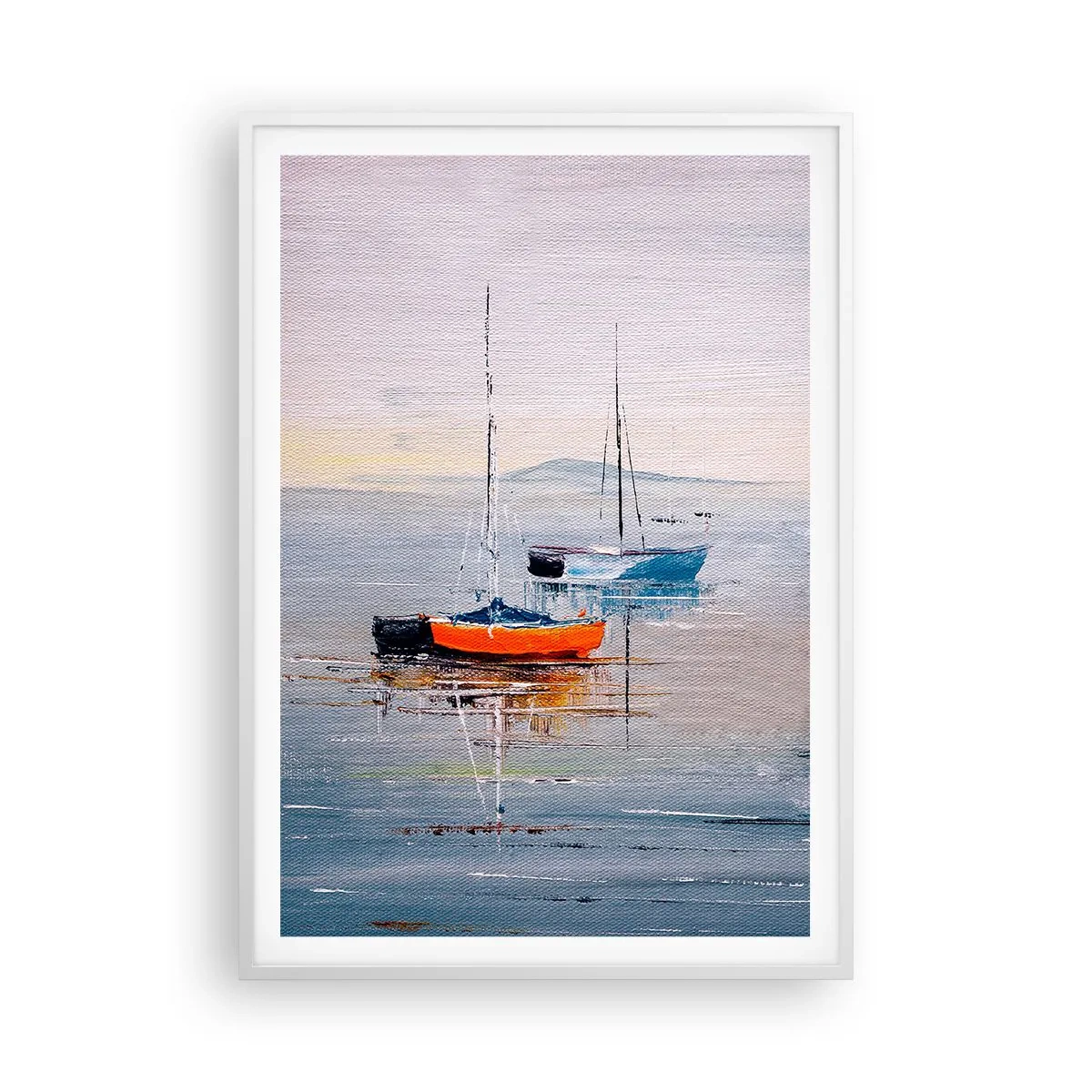 Poster in einem weißen Rahmen - Wohlverdiente Ruhe - 70x100 cm