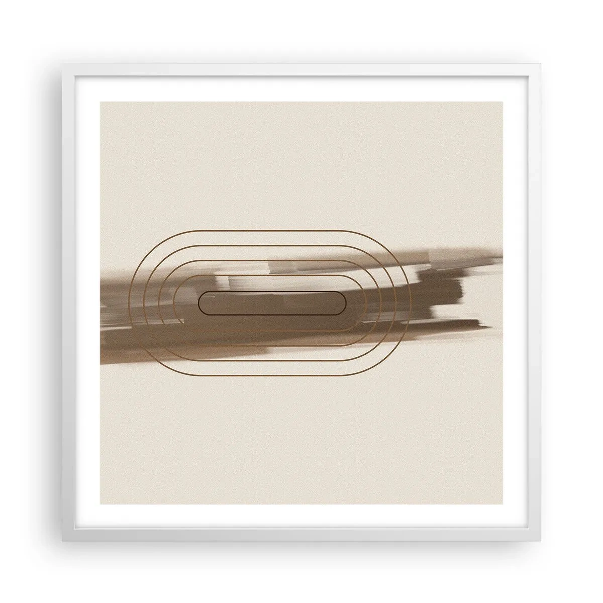 Poster in einem weißen Rahmen - Ein Hauch von Grau - 60x60 cm