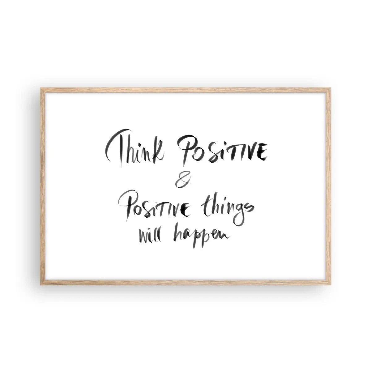 Poster in einem Rahmen aus heller Eiche - Wie soll man leben? - 91x61 cm