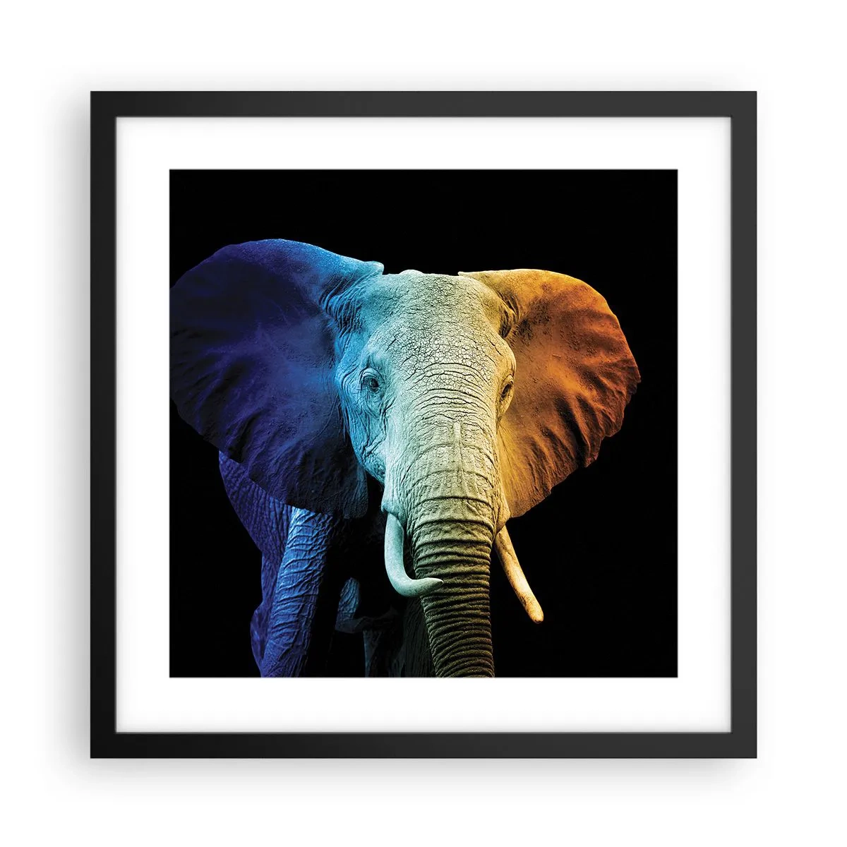 Poster in einem schwarzem Rahmen - Exzentrisch, kein Verrückter - 40x40 cm