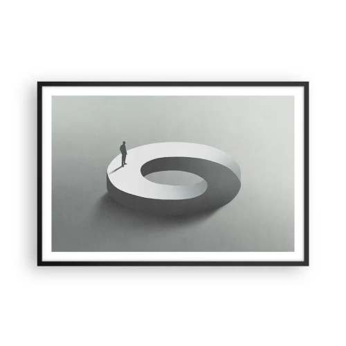 Poster in einem schwarzem Rahmen - Und wie soll man davon klug werden - 91x61 cm