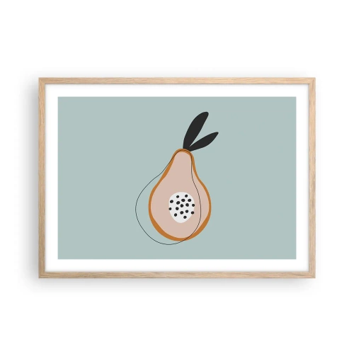 Poster in einem Rahmen aus heller Eiche - Durchdringe die Natur der Dinge - 70x50 cm