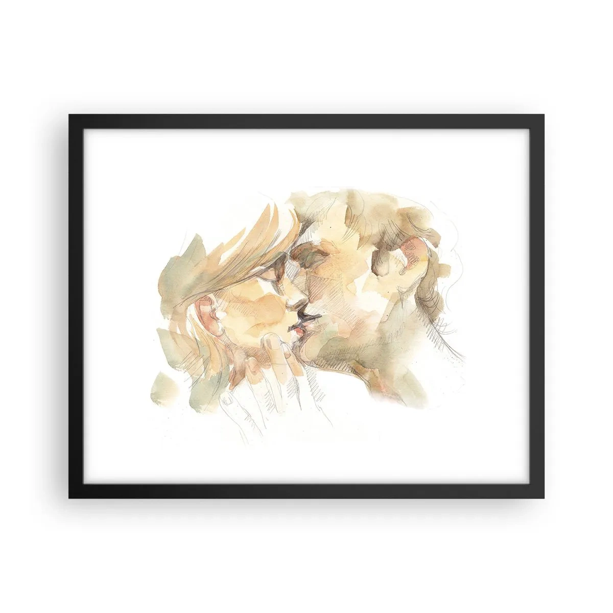 Poster in einem schwarzem Rahmen - Hälfte gefunden? - 50x40 cm