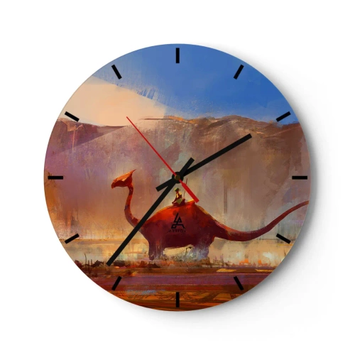 Wanduhr - Glasuhr - Wenn sie nicht ausgestorben wären - 40x40 cm