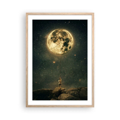 Poster in einem Rahmen aus heller Eiche - Der Mann, der den Mond gestohlen hat - 50x70 cm