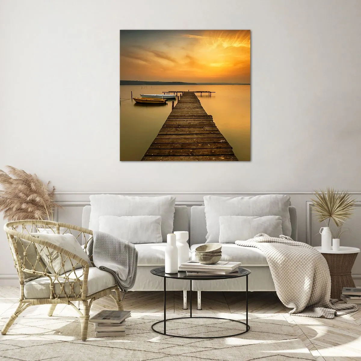 Glasbild - Bild auf glas - Ich werde dir den goldenen Himmel öffnen - 60x60 cm