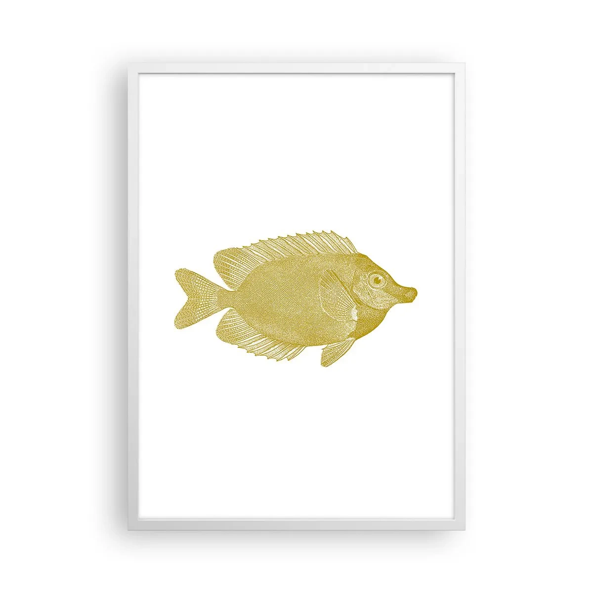 Poster in einem weißen Rahmen - Fisch und das war’s - 50x70 cm