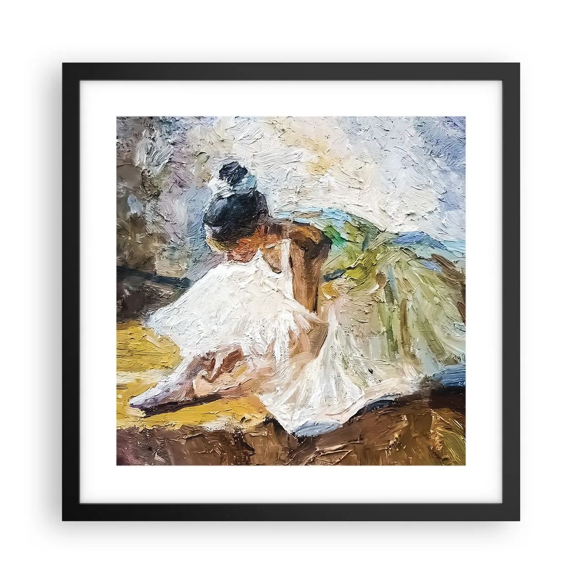 Poster in einem schwarzem Rahmen - Aus einem Gemälde von Degas - 40x40 cm