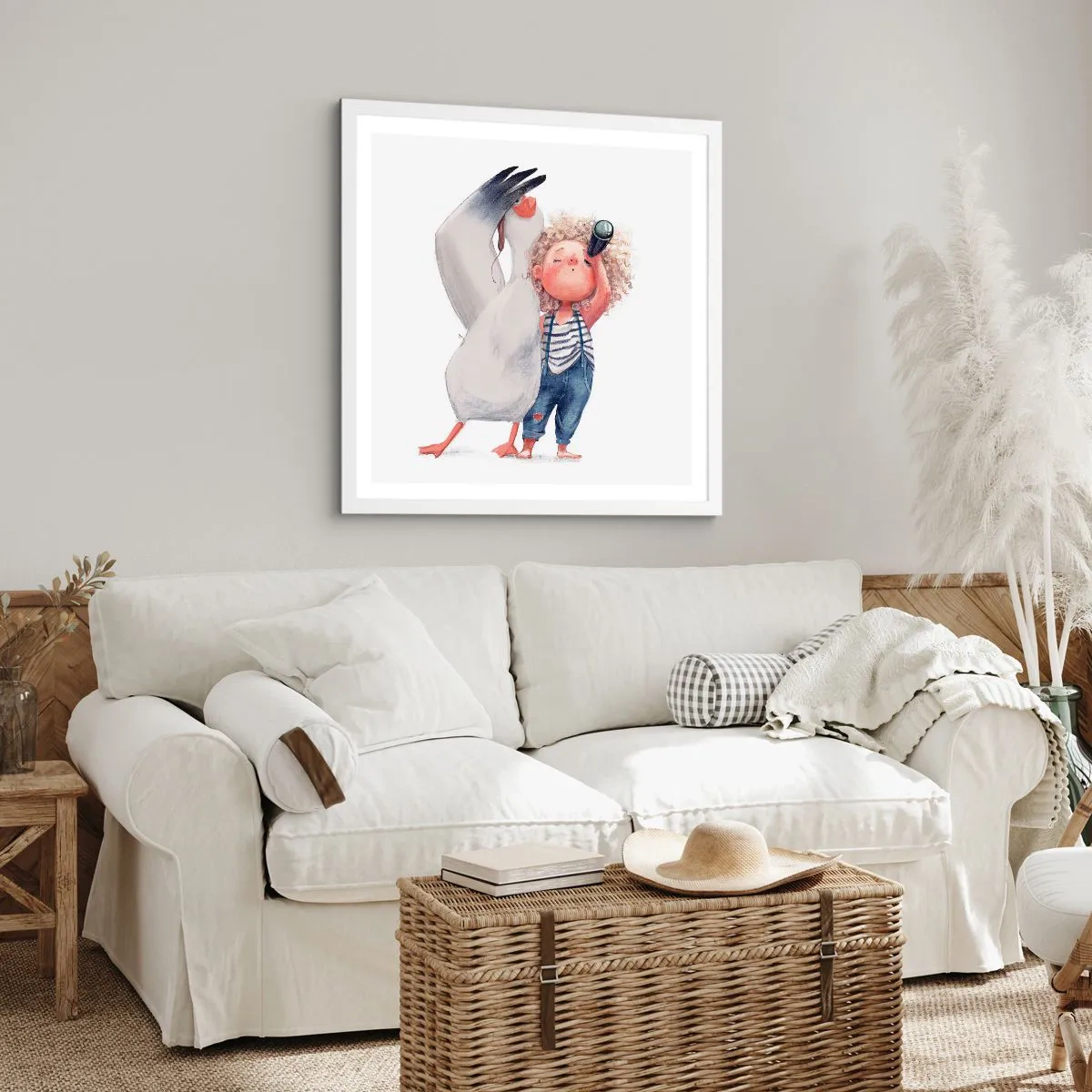 Poster in einem weißen Rahmen - Toller Reiseplan - 50x50 cm
