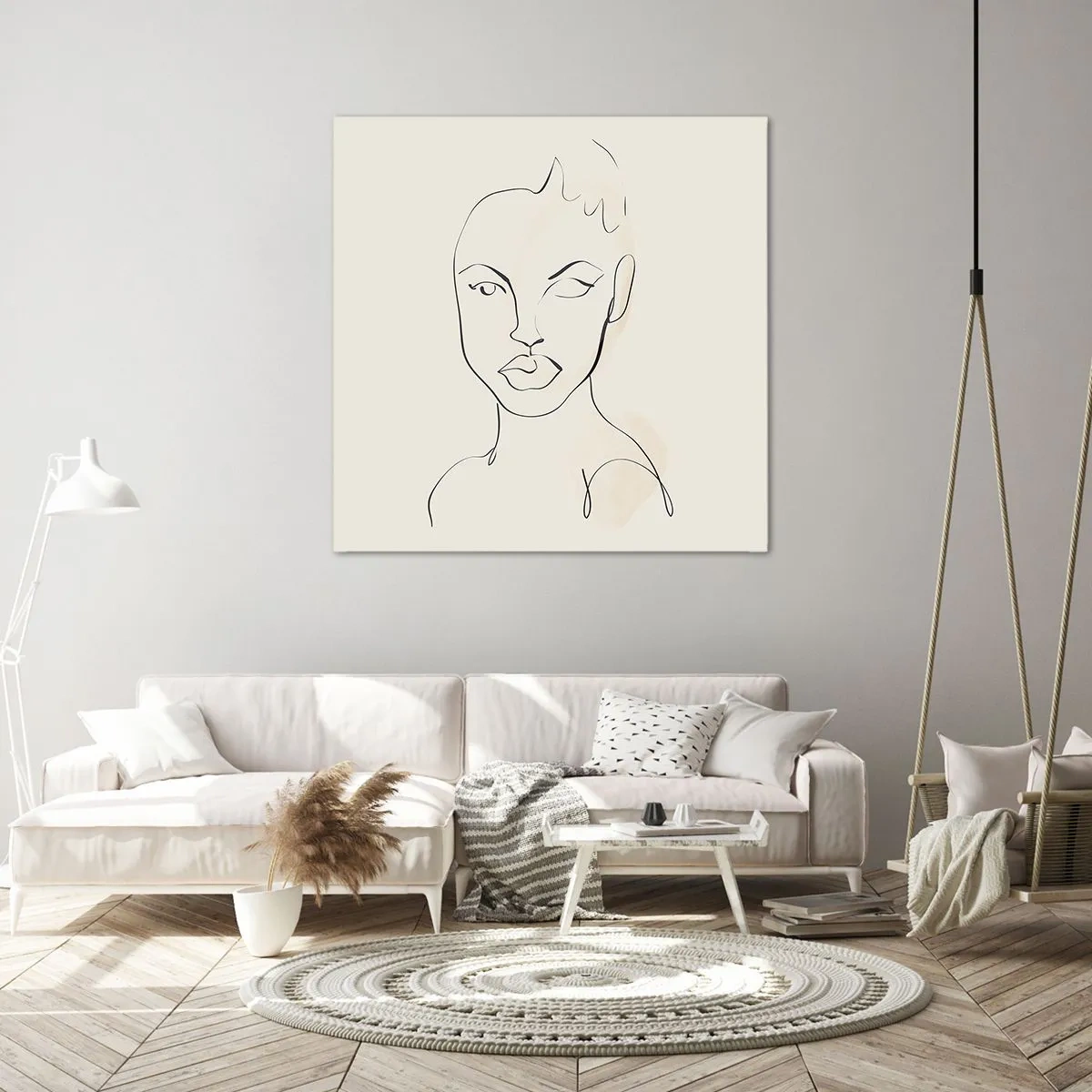 Bild auf Leinwand - Leinwandbild - Umriss der Sinnlichkeit - 40x40 cm