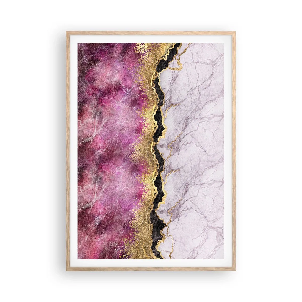 Poster in einem Rahmen aus heller Eiche - An der Grenze - 70x100 cm