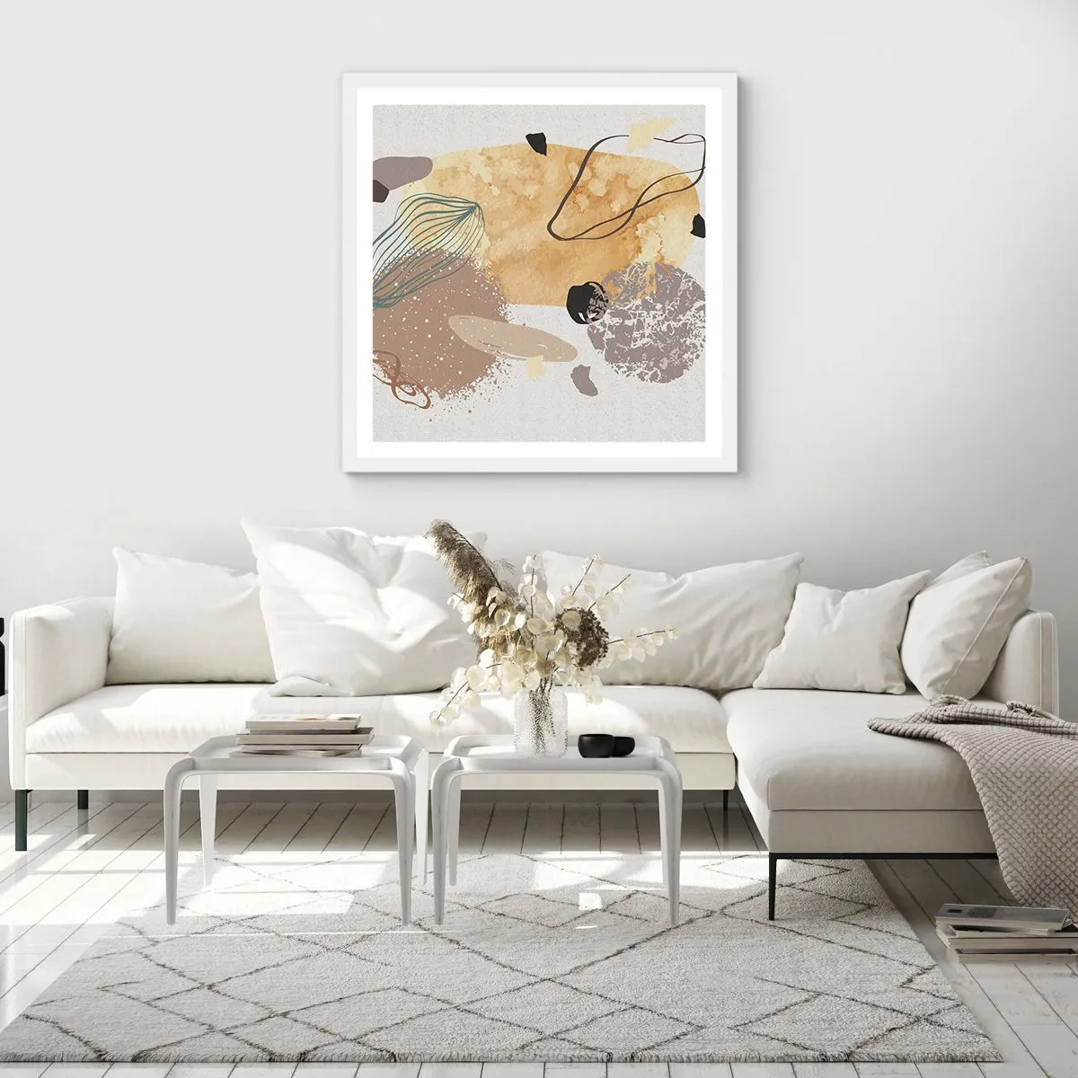 Poster in einem weißen Rahmen - Angewandte Plumkologie - 50x50 cm