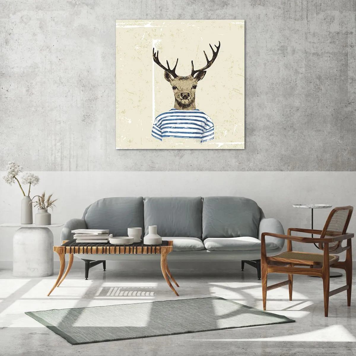 Glasbild - Bild auf glas - Weil ich gestreifte T-Shirts mag! - 60x60 cm