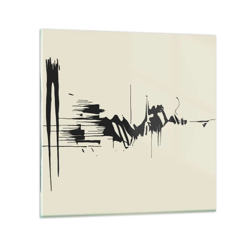 Glasbild - Bild auf glas - Hastige Abstraktion - 40x40 cm