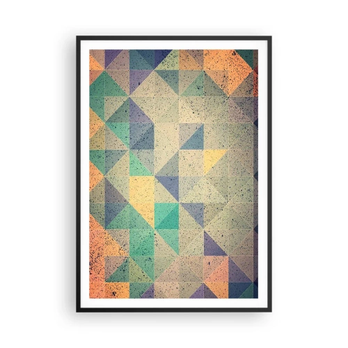 Poster in einem schwarzem Rahmen - Republik der Dreiecke - 70x100 cm