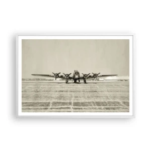 Poster in einem weißen Rahmen - Wie immer bereit - 100x70 cm