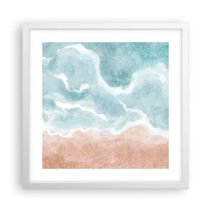 Poster in einem weißen Rahmen - Cloud-Abstraktion - 40x40 cm