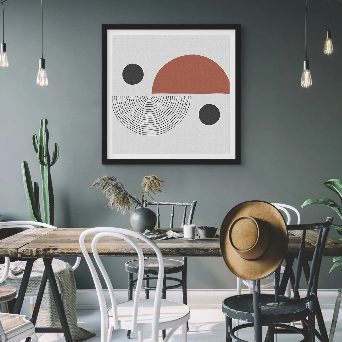 Poster in einem schwarzem Rahmen - Perfektion des Rades - 30x30 cm