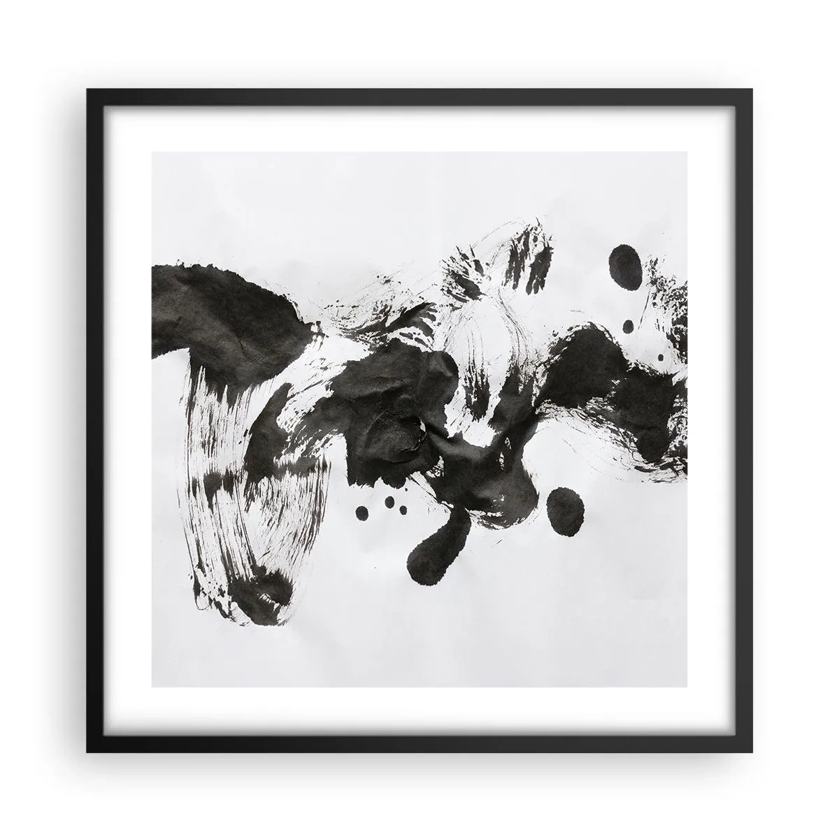 Poster in einem schwarzem Rahmen - Obwohl das Wahnsinn ist, steckt darin eine Methode? - 50x50 cm