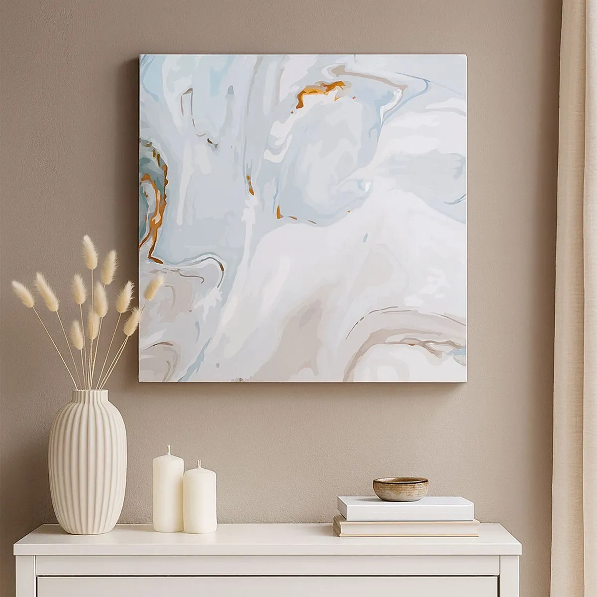 Bild auf Leinwand - Leinwandbild - Das Weiß wird erhoben - 30x30 cm