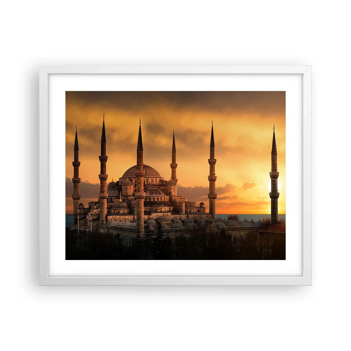 Poster in einem weißen Rahmen - Gott ist großartig - 50x40 cm