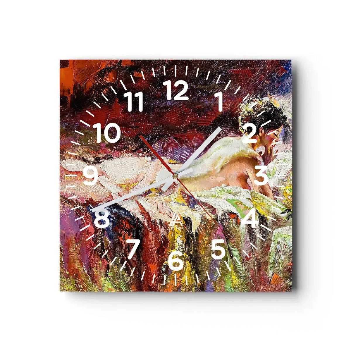 Wanduhr - Glasuhr - Venus in Gedanken - 30x30 cm