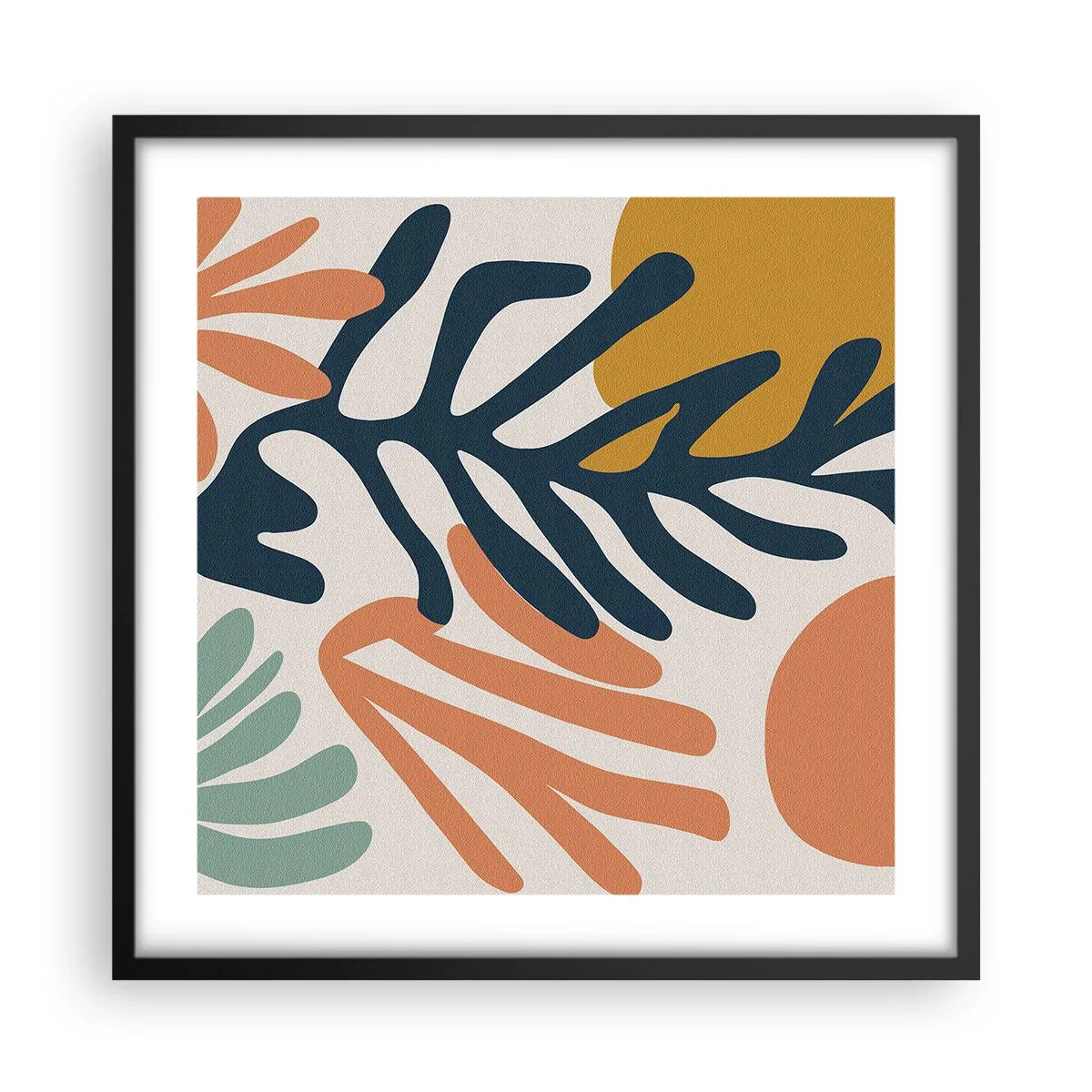 Poster in einem schwarzem Rahmen - Korallenmeere - 50x50 cm