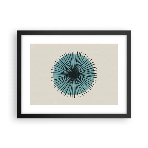 Poster in einem schwarzem Rahmen - Strahlend im Blau - 40x30 cm