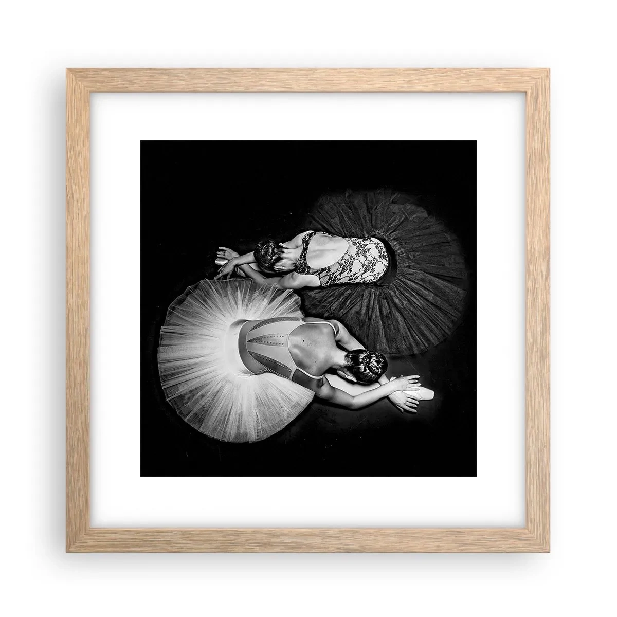 Poster in einem Rahmen aus heller Eiche - Jin und Jang – perfekte Balance - 30x30 cm