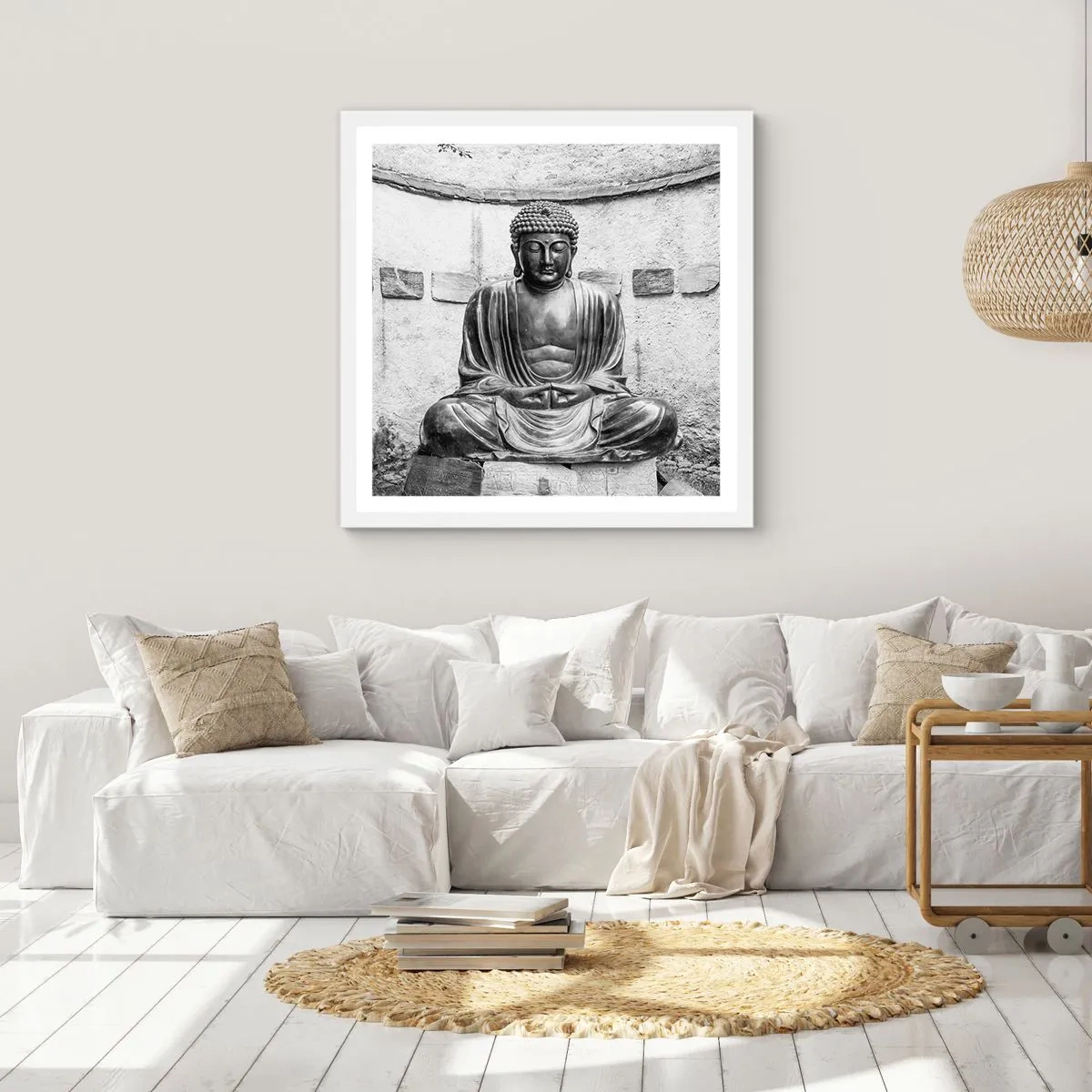 Poster in einem weißen Rahmen - An der Quelle des Friedens - 30x30 cm