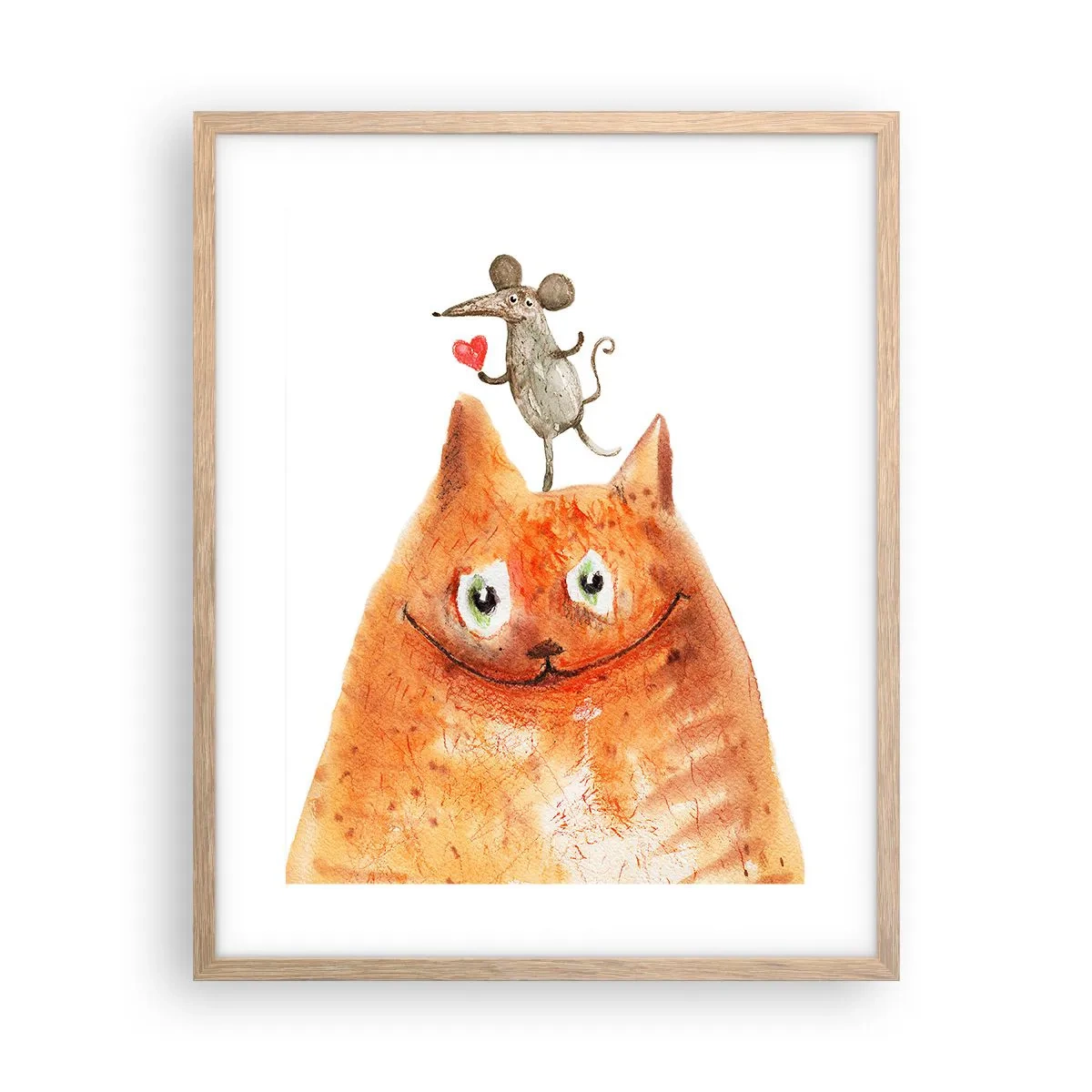 Poster in einem Rahmen aus heller Eiche - Paradoxien der Liebe - 40x50 cm