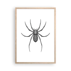 Poster in einem Rahmen aus heller Eiche - Beunruhigende Präzision - 50x70 cm