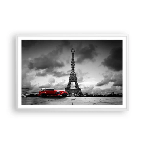 Poster in einem weißen Rahmen - Vor nicht allzu langer Zeit in Paris - 91x61 cm