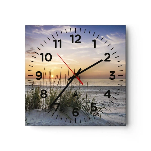 Wanduhr - Glasuhr - Schau, denk, fühl - 40x40 cm