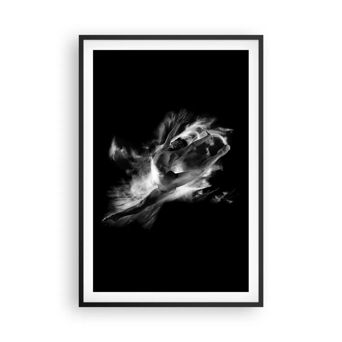 Poster in einem schwarzem Rahmen - Im Flug hängen geblieben - 61x91 cm