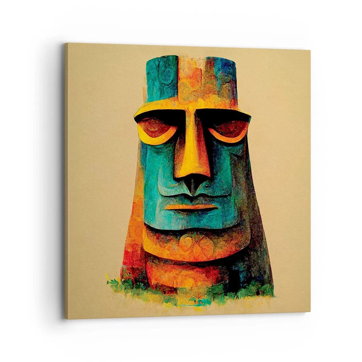 Bild auf Leinwand - Leinwandbild - Statuenhaft und sympathisch - 70x70 cm