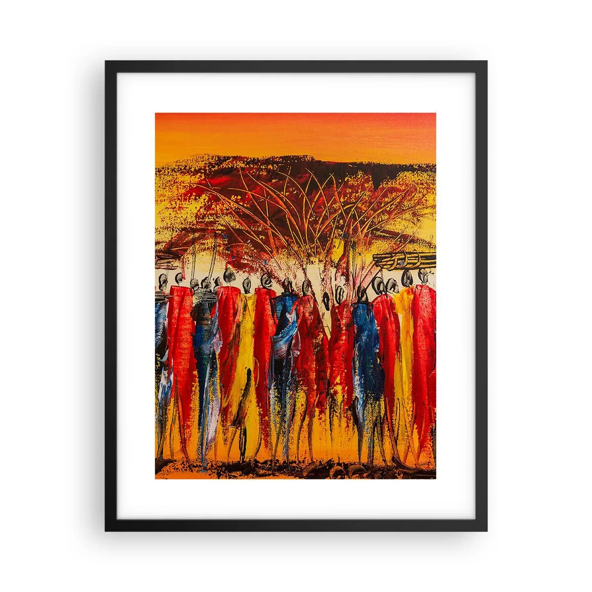 Poster in einem schwarzem Rahmen - Dort, dort, dort gehen sie - 40x50 cm