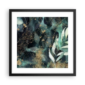 Poster in einem schwarzem Rahmen - Zaubergarten - 40x40 cm