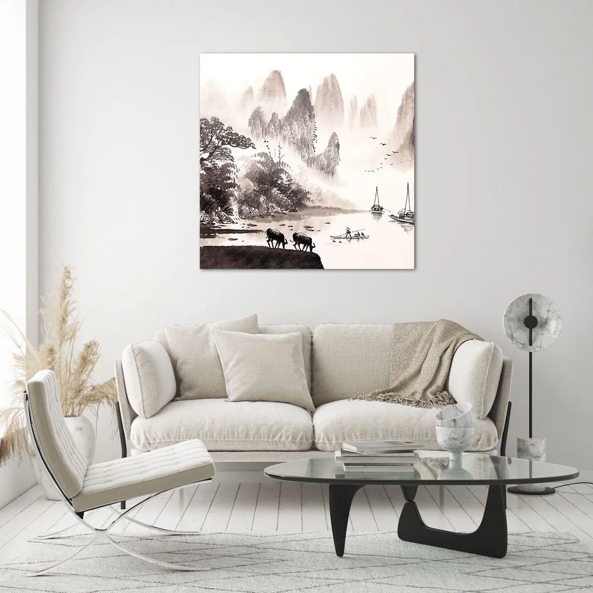 Glasbild - Bild auf glas - Der exotische Alltag des Ostens - 70x70 cm