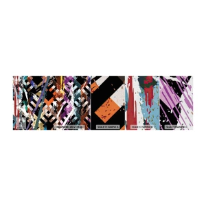 Fototapeten Muster Premium Canvas - Quadriert - Abstraktion, Stück, Modernes Muster - 100x30 cm