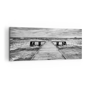 Bild auf Leinwand - Leinwandbild - Ich warte darauf, dass der Wind wegjagt... - 100x40 cm