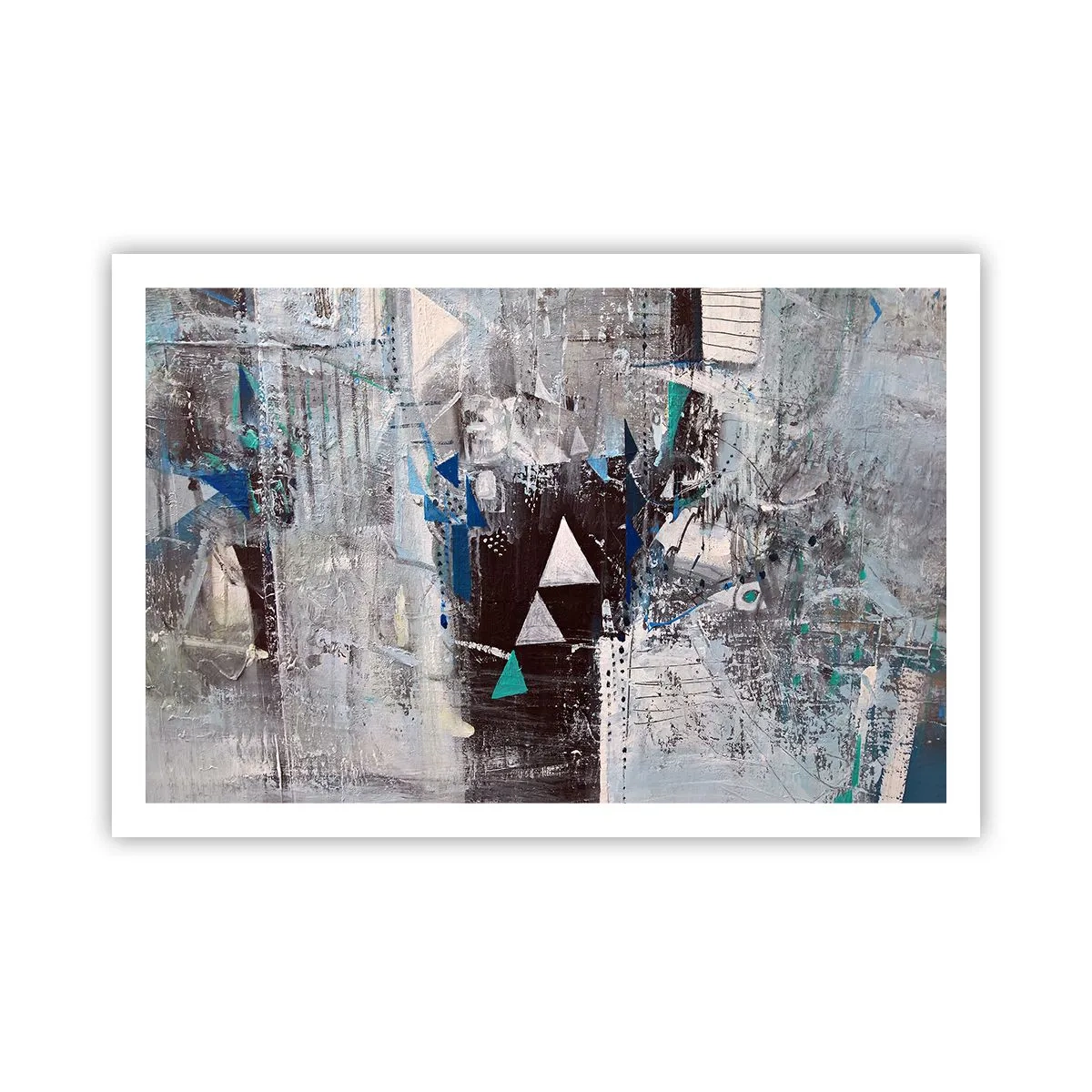 Poster - Überschreibende Reihenfolge der Dreiecke - 91x61 cm