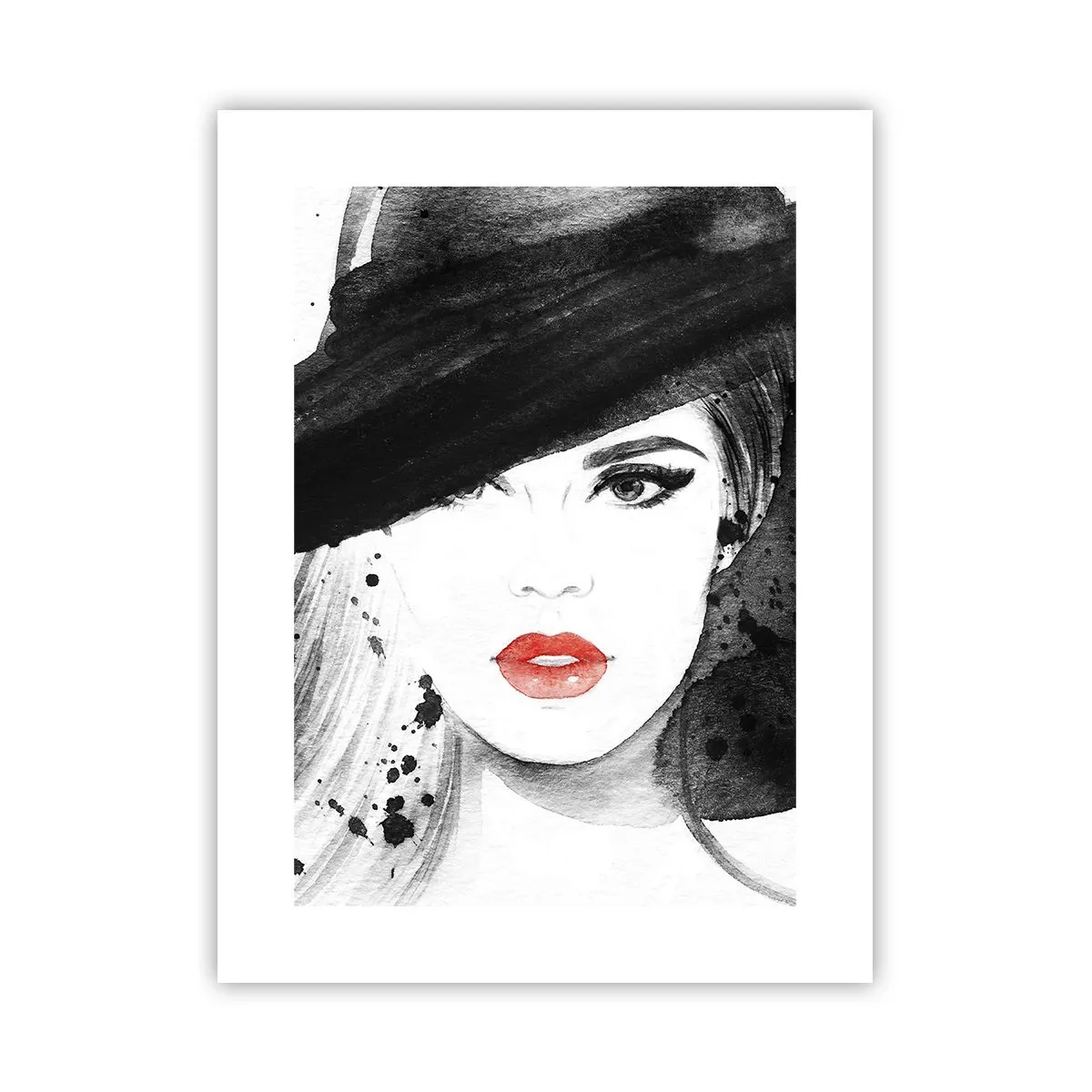 Poster - Frau in schwarz - 30x40 cm