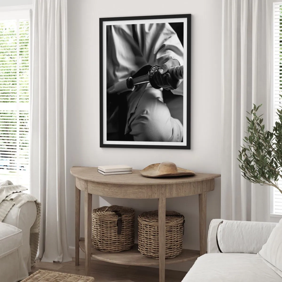 Poster in einem schwarzem Rahmen - Kriegerseele - 40x50 cm