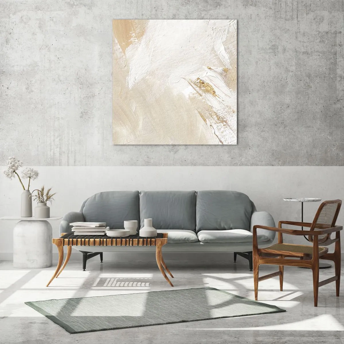 Glasbild - Bild auf glas - Pastellkomposition - 70x70 cm