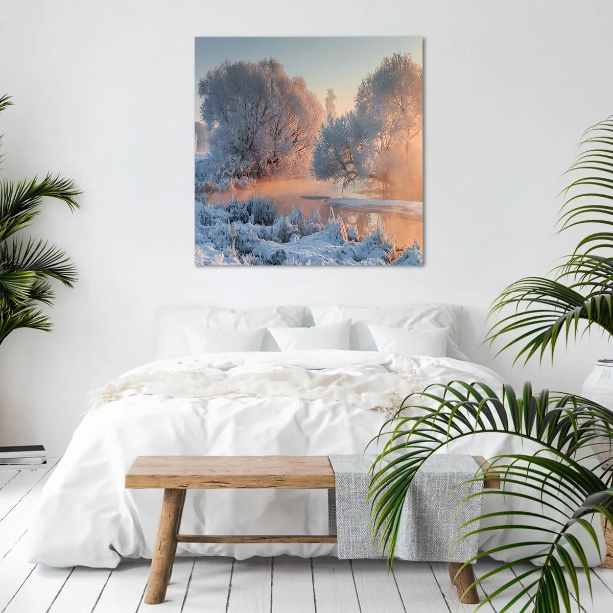 Bild auf Leinwand - Leinwandbild - Alles im Kristall glänzt in der Sonne - 70x70 cm