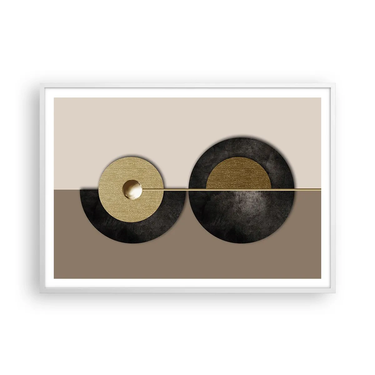 Poster in einem weißen Rahmen - Variationen rund um den Kreis - 100x70 cm